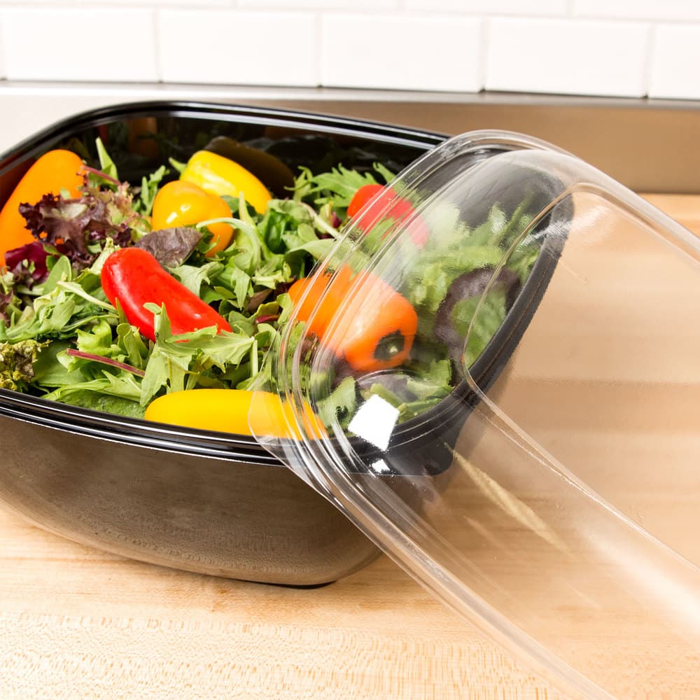 80 oz Square PET Bowl, Black - Image 1
