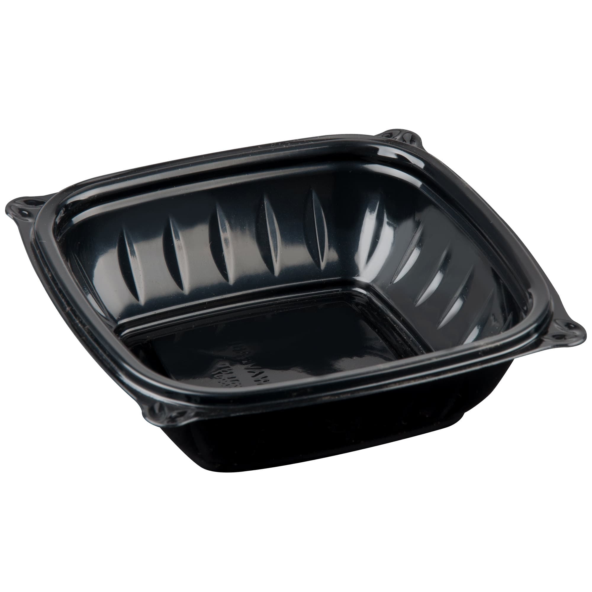 Dart B8SB PresentaBowls Pro 8 oz. Black Square Plastic Bowl