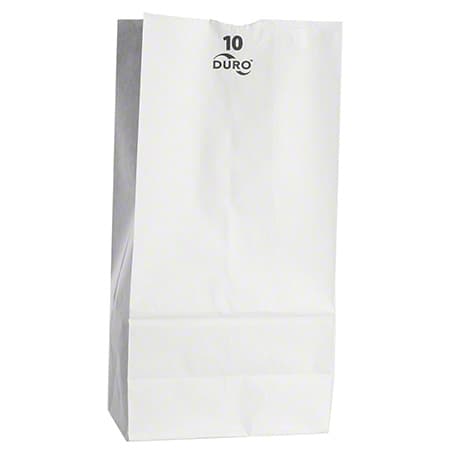 6 5/16" x 4 3/16" x 13 3/8" White Paper Bag