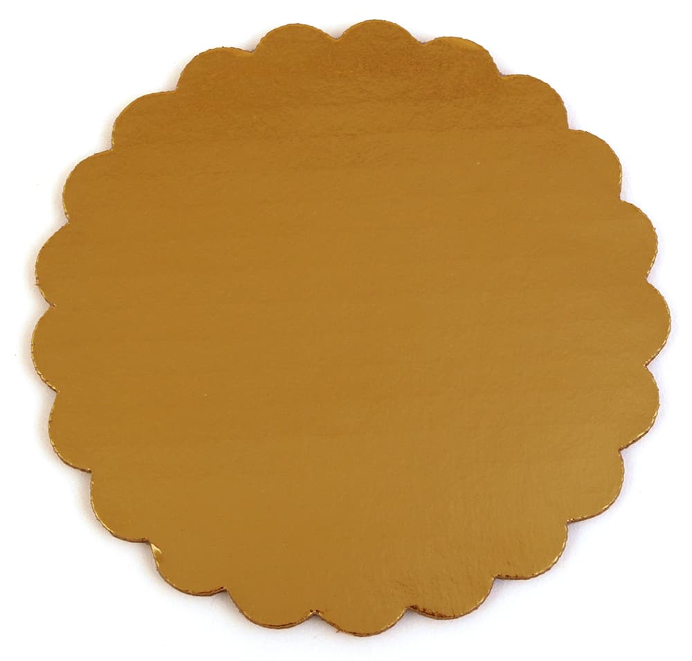 Southern Champion Metallic Gold Cake Circle - 6", Single Wall - Image 1