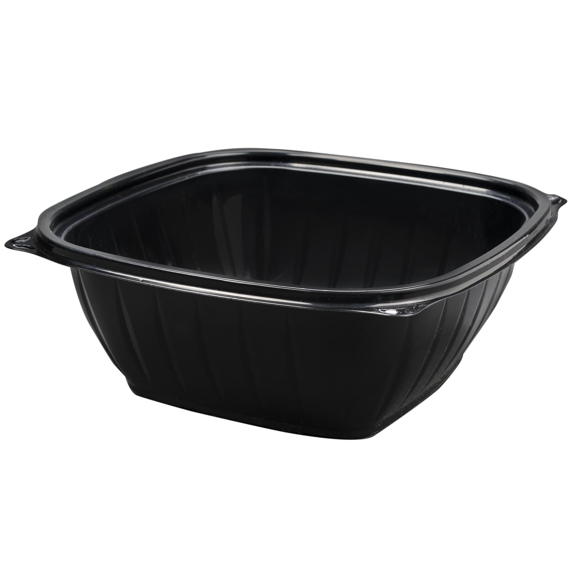 Dart B64SB PresentaBowls Pro 64 oz. Black Square Plastic Bowl - Image 1