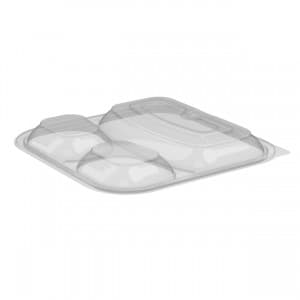 Clear PP Lid - fits 23 oz Rectangle PP Food Container, 3-Compartment