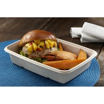 30 oz Fiber Rectangle Container, 9x6 - Image 1