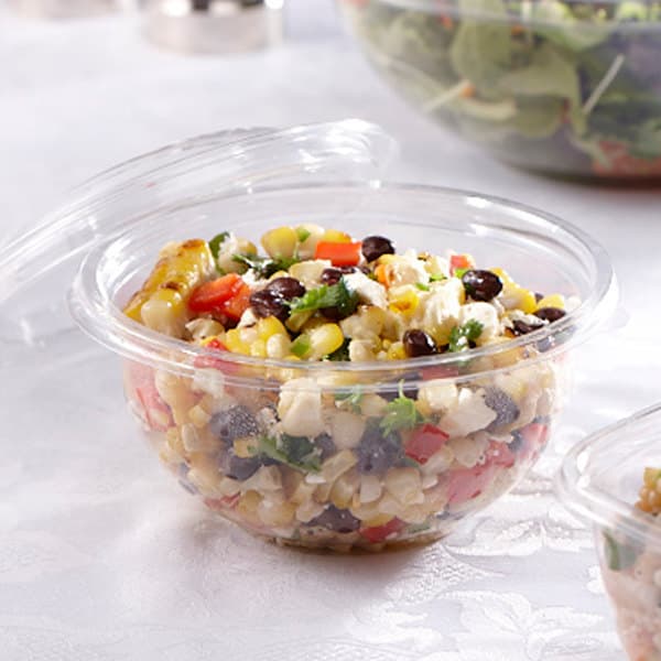16 oz Round PET Bowl, Clear - Image 1