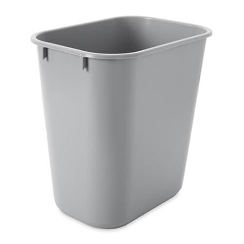 Rubbermaid FG295500GRAY 13 Qt. / 3.25 Gallon Gray Rectangular Wastebasket / Trash Can