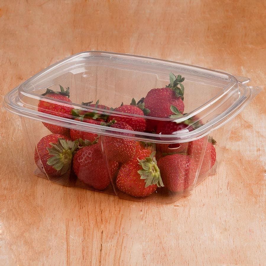 Dart CH32DED ClearPac Safe Seal 32 oz. Tamper-Resistant, Tamper-Evident Container with Dome Lid - Image 1