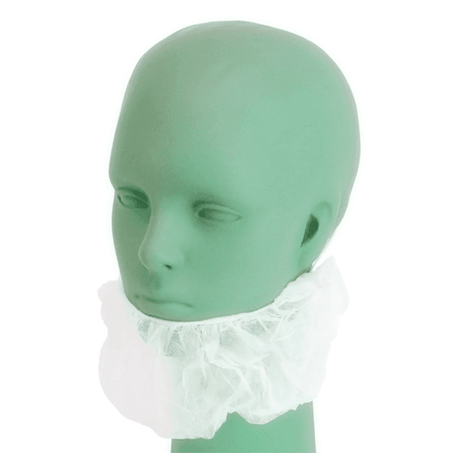 White Disposable Polypropylene Beard Net / Cover - Image 1