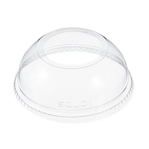 Solo DLW626 Clear PET Dome Lid with 2" Hole - Image 1