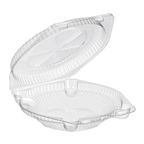 Inline Plastics 6" Hinged PET Plastic Pie Container - Image 1