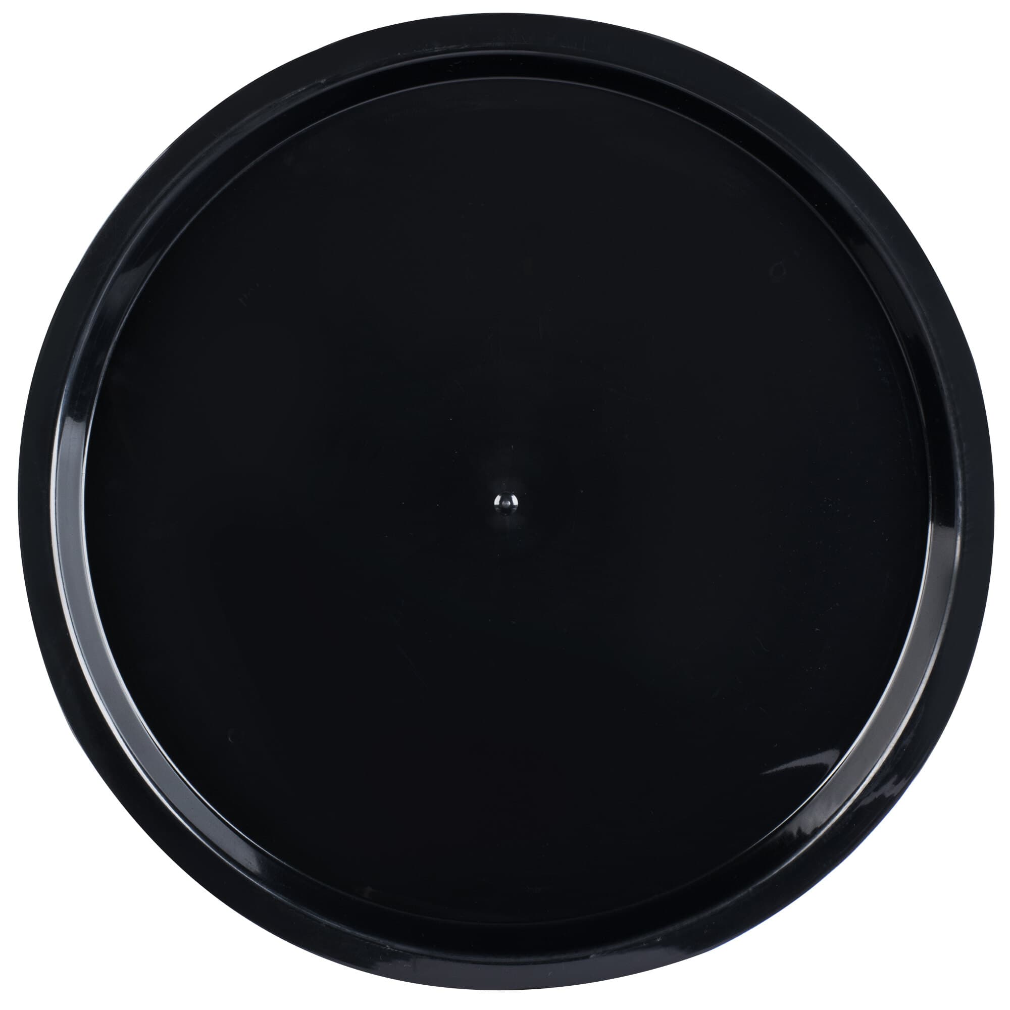Fineline ReForm 18" Black High Rim Plastic Catering Tray - Image 1