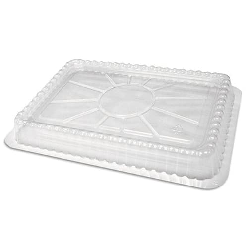 Dome PET Lid - fits 36 oz Rectangle Foil Food Container