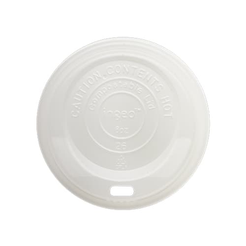 LID PLA - 8 oz Hot Cups, White - Image 1