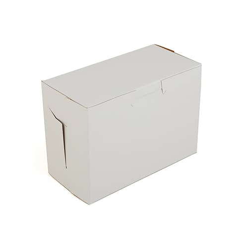 Southern Champion 5.5" x 2.75" x 4" White Non-Window Bakery Box - Image 1
