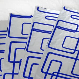 Blue Rectangular Pattern Foil-Laminated Food Sheets - Image 1