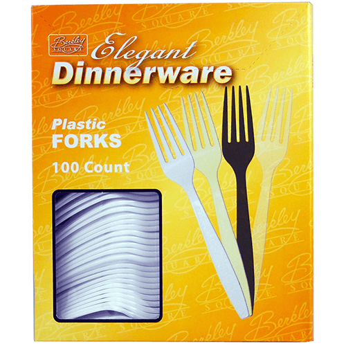 Berk Heavy Weight White Boxed Polystyrene Bulk Fork - Image 1