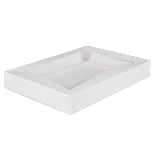 16" x 12" x 2.25" White Window Bakery Box