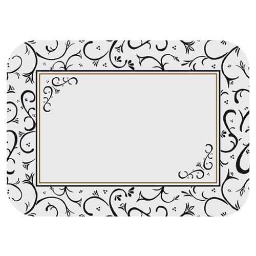 Hoffmaster 427273 13" x 17" Scroll Printed Paper Traymat - Image 1