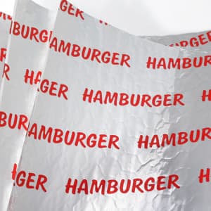 Hamburger Rectangular Pattern Foil-Laminated Food Sheets - Image 1