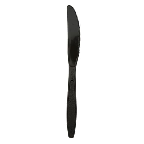 AmerCare Black Heavy Weight Plastic Knife - Image 1