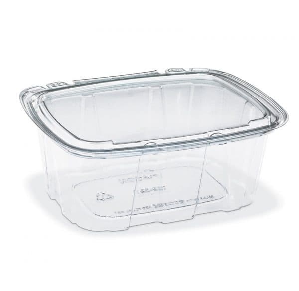 Placon Crystal Seal® 16 oz Clear Tamper-Evident Hinged Deli Base - Image 1