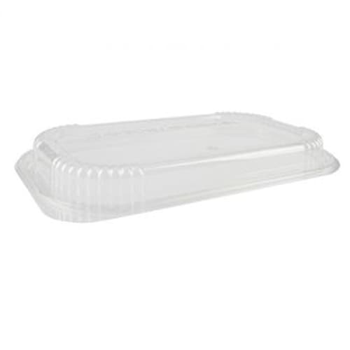 Sabert Clear PET Lid for 13" x 7.5" Large Rectangle Trays - Image 1