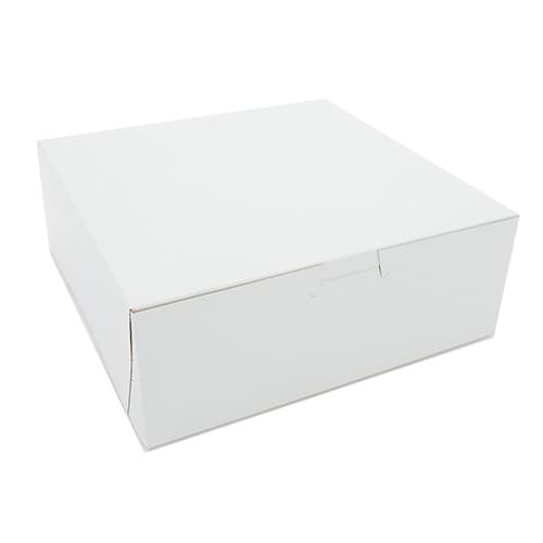 Southern Champion 8" x 8" x 3" White Non-Window Bakery Box - Image 1