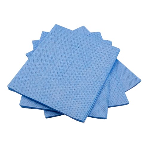 Shore Manufacting 8251 13.5" x 24" Blue Medium-Duty Foodservice Towel - Image 1