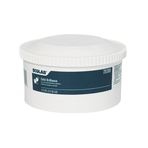 Ecolab 6125395 Solid Brilliance Concentrated Rinse Additive 2.5 Lb Odorless Dark Green