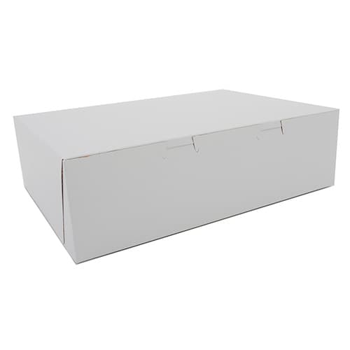 Southern Champion 14" x 10" x 4" White Non-Window Bakery Box