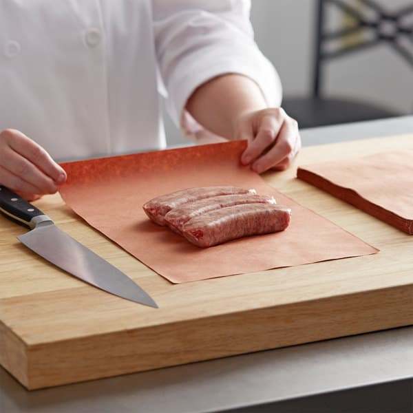 9" x 12" 40# PeachTREAT® Steak Paper Sheets - 1000/Box - Image 1