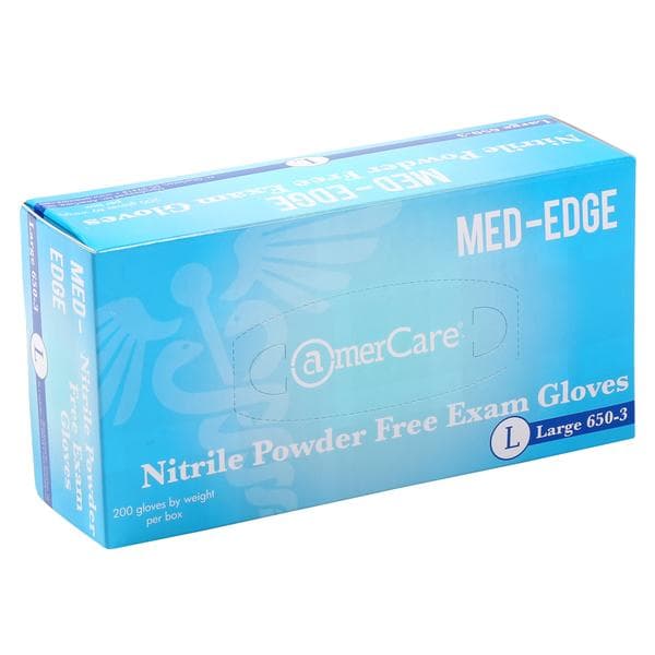 AmerCare Med-Edge Large Latex Free Powder Free Nitrile Exam Glove
