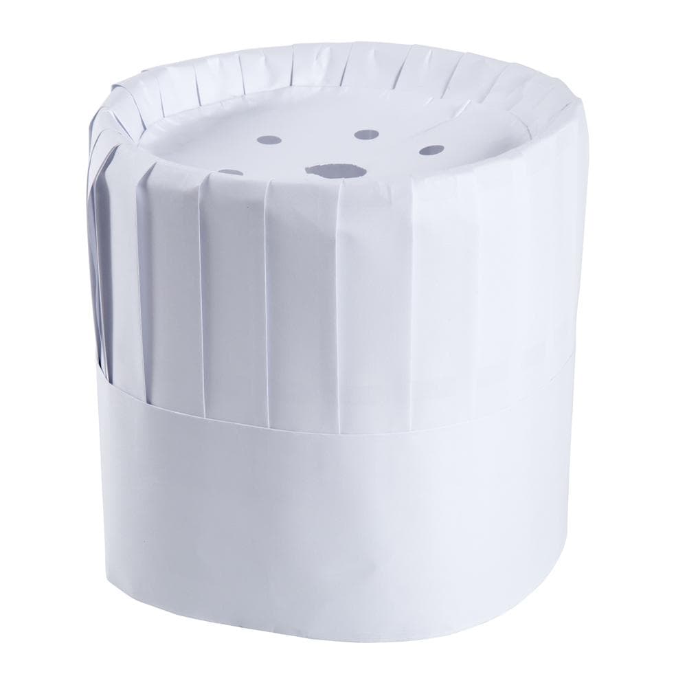AmerCare Royal RCH7 7" Pleated Disposable Chef Hat