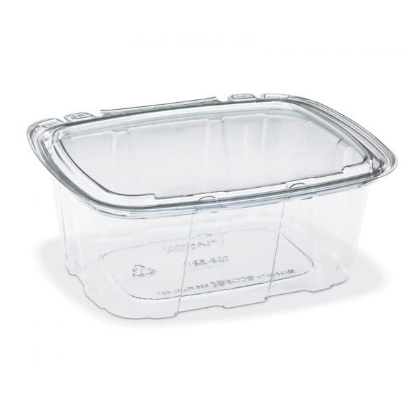 Placon Crystal Seal® 12 oz Clear Tamper-Evident Hinged Deli Base - Image 1