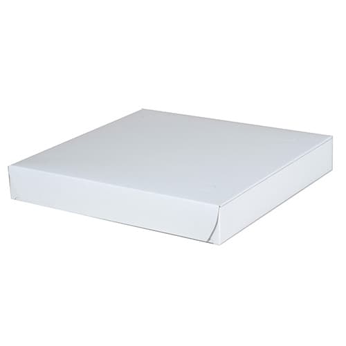 10" Clay Coated Pizza Box, White - Image 1