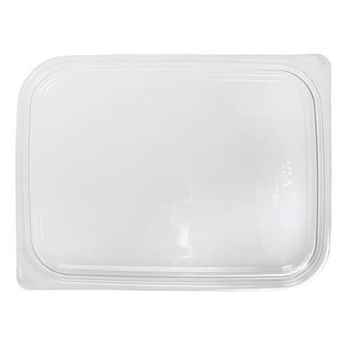 Flat PET Lid - fits 26 oz Rectangle Deli Container, 3-Compartment