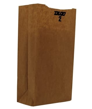 4 5/16" x 2 7/16" x 7 7/8" Kraft Paper Bag - Image 1