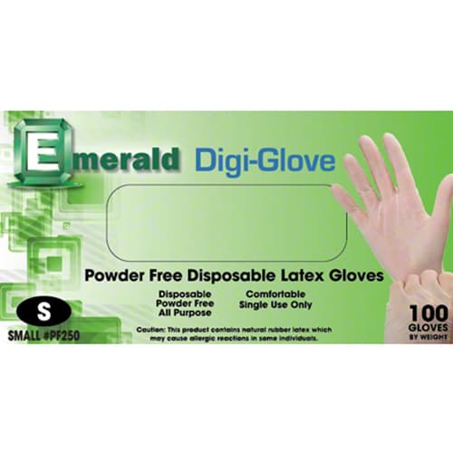 Emerald Digi-Glove Small Powder Free Latex Glove - Image 1