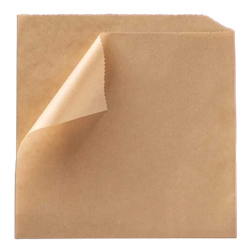7" x 6.75" Grease Resistant Kraft Side-Opening Bakery Bag - Image 1