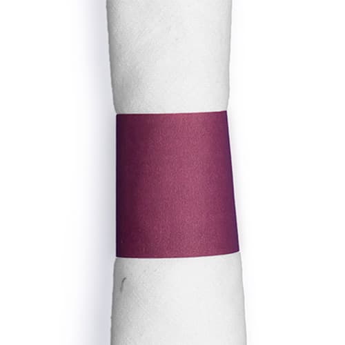 Rofson Burgundy Self-Adhering Paper Napkin Band - Image 1