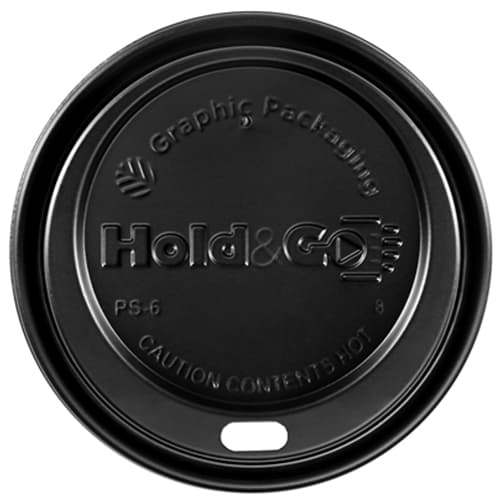 8 oz. Hold & Go® Dome/Black Paper Hot Cup Lid - Image 1