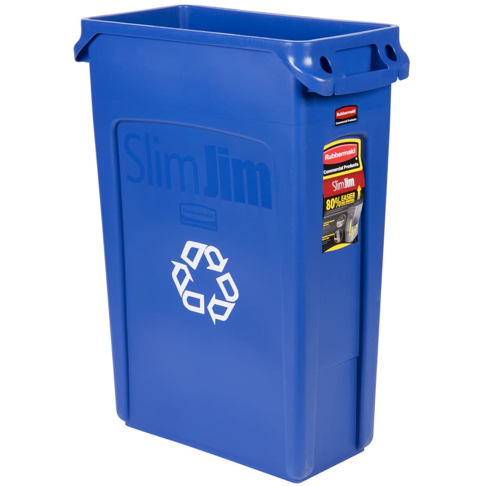 Rubbermaid FG354007BLUE Slim Jim 23 Gallon Blue Recycling Bin