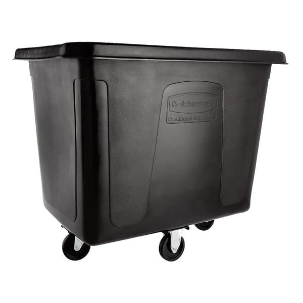 Rubbermaid FG461600BLA Black 16 Cu. Ft. Bulk Cube Truck (500 lb.)