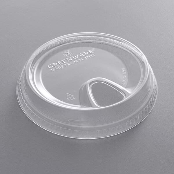 Fabri-Kal SLGC16/24 Greenware 16 and 24 oz. Clear Plastic Strawless / Sip Lid - Image 1