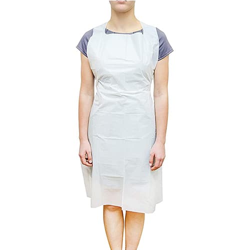 Emerald .70 Mil Disposable Poly Apron - 46L" x 28W" - Image 1