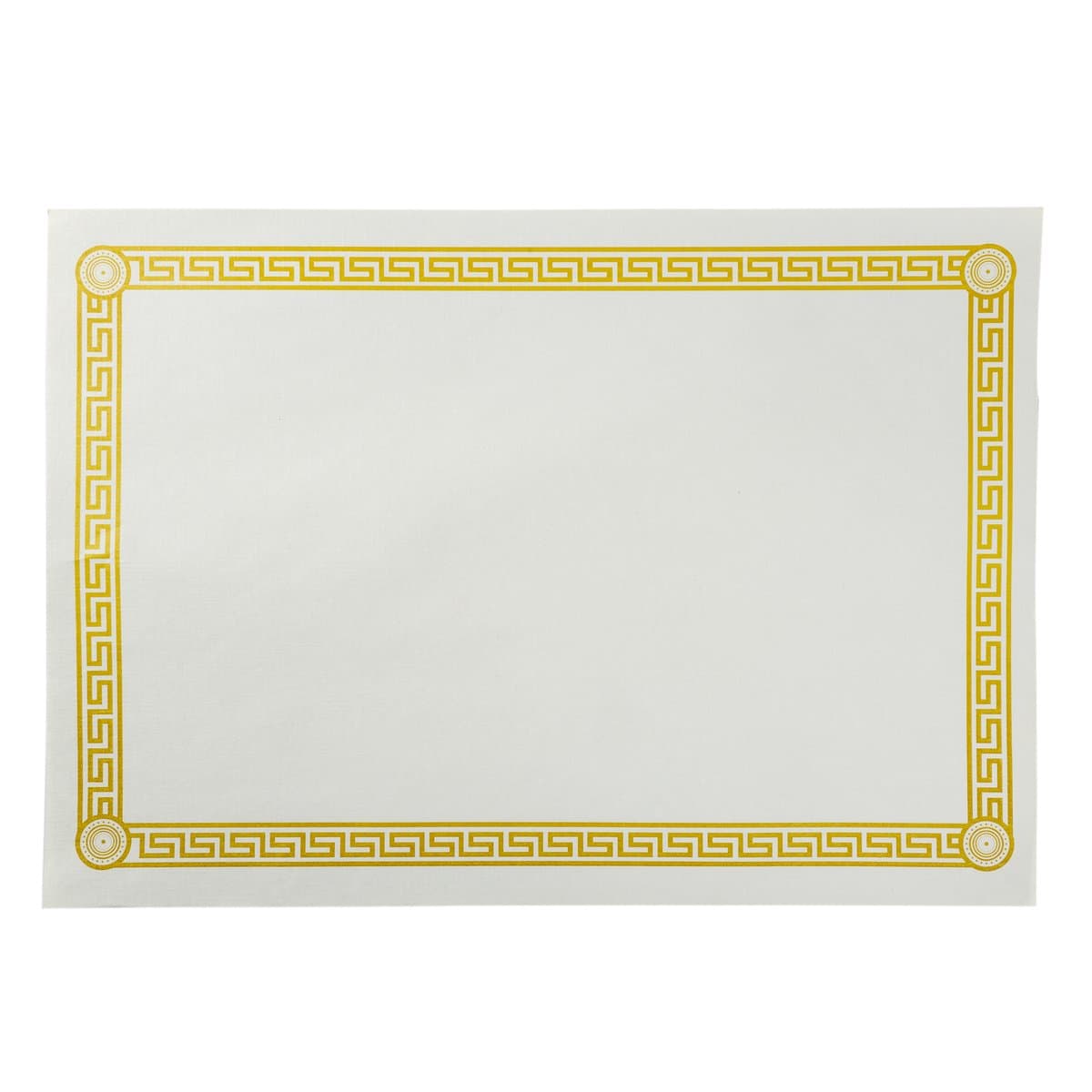 AmerCare Royal Greek Key Placemat 10" X 14" Straight Edge