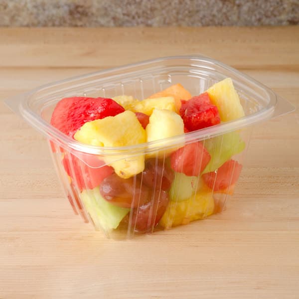 Dart ClearPac 16 oz. Clear Rectangular Plastic Container - Image 1