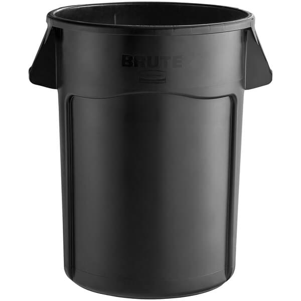 Rubbermaid FG264360BLA BRUTE 44 Gallon Black Vented Round Trash Can