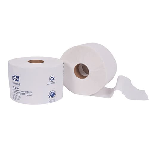 Tork® OptiCore® Universal Quality Mid-Size Toilet Paper - 3.8" x 4", White - Image 1