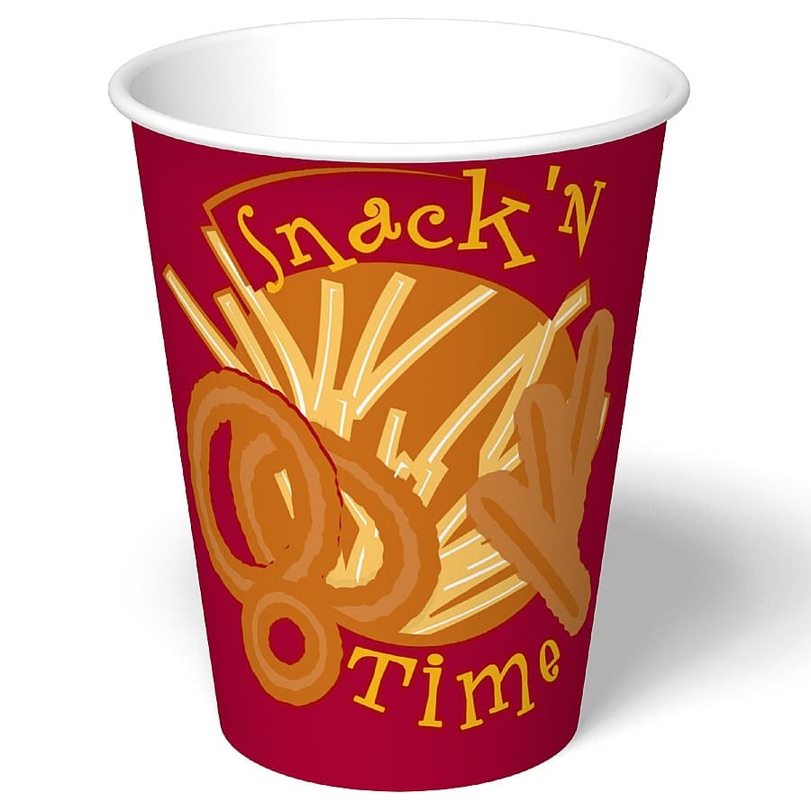 Snack N' Time 14 oz. Paper French Fry/Hot Food Cup - Image 1