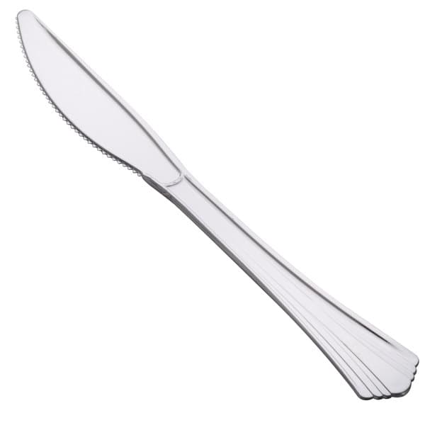 WNA Comet 630155 Reflections 7 1/2" Stainless Steel Look Heavy Weight Plastic Knife - Image 1